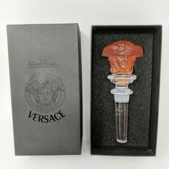 Versace Other - Versace Medusa Amber Crystal Wine Bottle Stopper